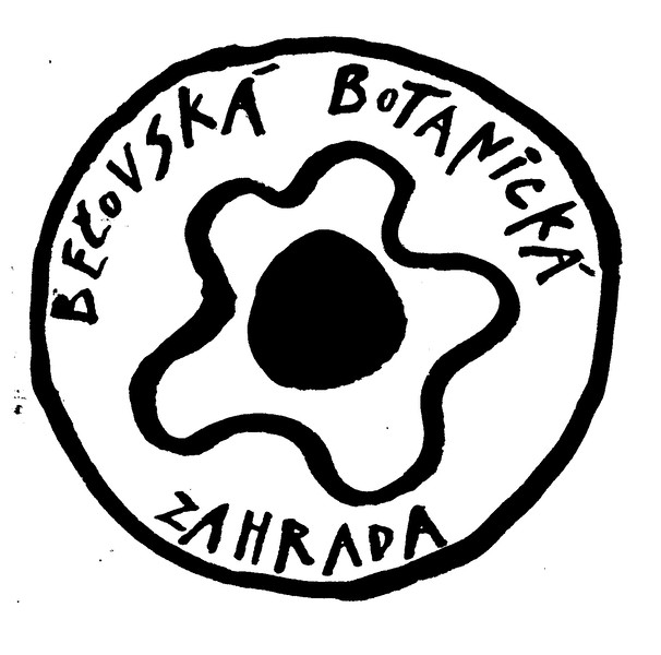 Logo of Bečovská botanická zahrada, botanical garden plants flowers theme, elegant green design